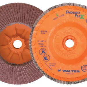 ENDURO-FLEX STAINLESS FLAP DISC  5" X 5/8-11  80 GRIT