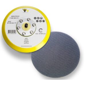 5" X 5/16"-24 THREAD VELCRO BACK UP PAD 6730 SOFT DENSITY