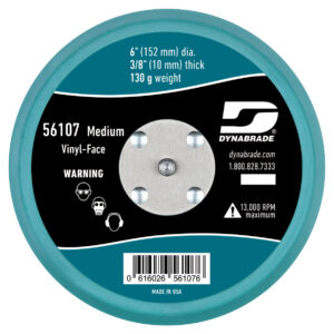 6" X 5/16"-24 PSA NON-VAC BACK UP PAD, 3/8" THICK, MEDIUM DENSITY