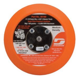 5" X 5/16"-24 VELCRO SHORT NAP NONVAC BACK UP PAD 5/8" THICK MEDIUM DENSITY