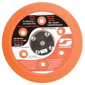 6" VELCRO CHANNEL VAC BACK UP PAD