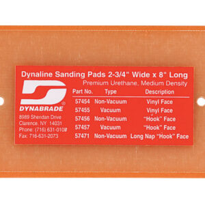 2-3/4" X 8" PSA NONVAC BACKUP PAD FOR DYNALINE, 3/8" THICK, MEDIUM DENSITY