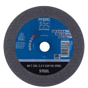CUT-OFF WHL  10" X 3/32" X 1"   SGP HD STEEL  T-1