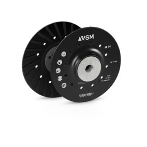 4-1/2" X 5/8"-11 BACK UP PAD TURBO 1 BLACK HARD