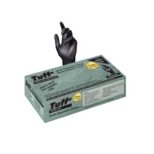 GLOVES BLACK NITRILE TUFF LARGE  6 MIL  (100 / BOX)