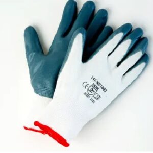GLOVES GREY FOAM - NYLON SHELL, SIZE 8 (DOZ)