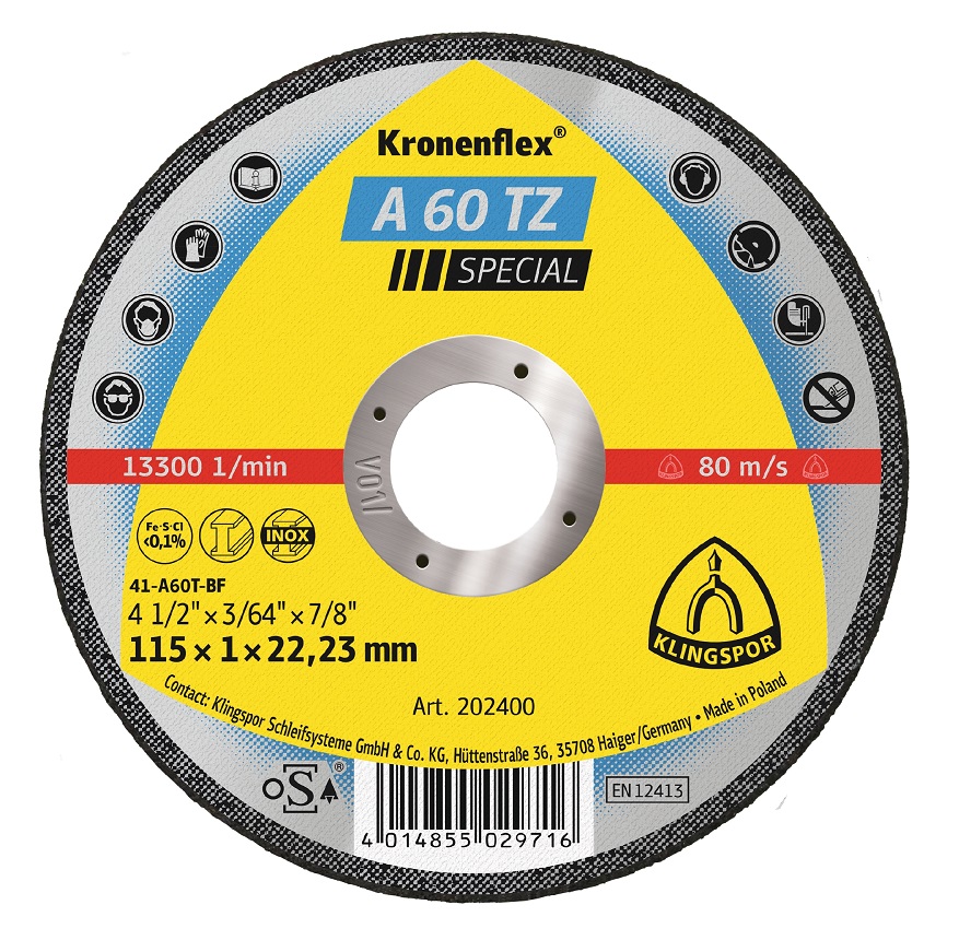 CUTTING WHL 4-1/2" X 0.040 X 7/8" A60TZ TYPE 1
