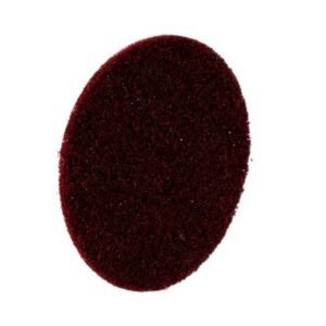 DISCS 5 X 0 SCOTCHBRITE 3M MEDIUM VELCRO MAROON