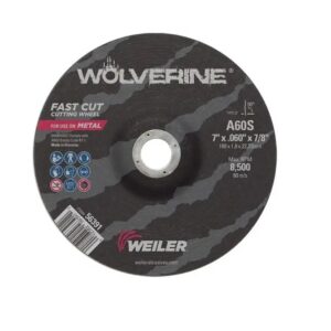 CUT OFF WHL 7" X 1/16" (.060) X 7/8" A60S FAST CUT TYPE 27